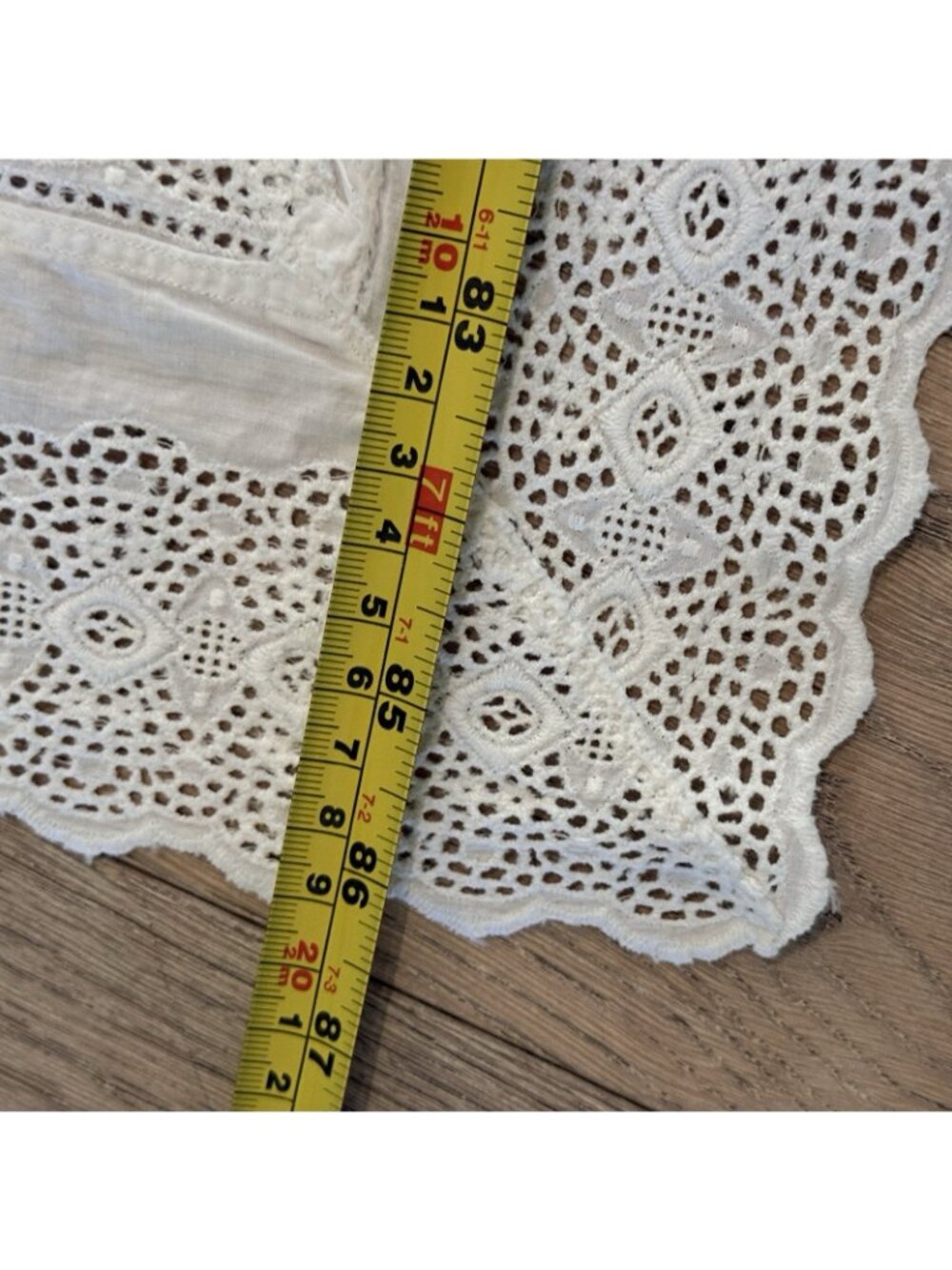 Vintage White 1 King Bedsheet And 2 King Shams Pillowcases Crochet Lace Borders - Picture 16 of 16